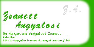 zsanett angyalosi business card